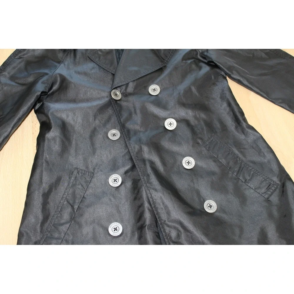 Michael Kors Women Jacket Black Trench Coat Lightweight Rain Jacket XS/P no belt